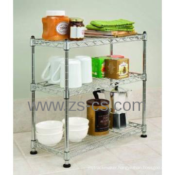 Multi-Functional Chrome Metal Wire Kitchen Shelf Rack, NSF Approval (LD602060C3C)